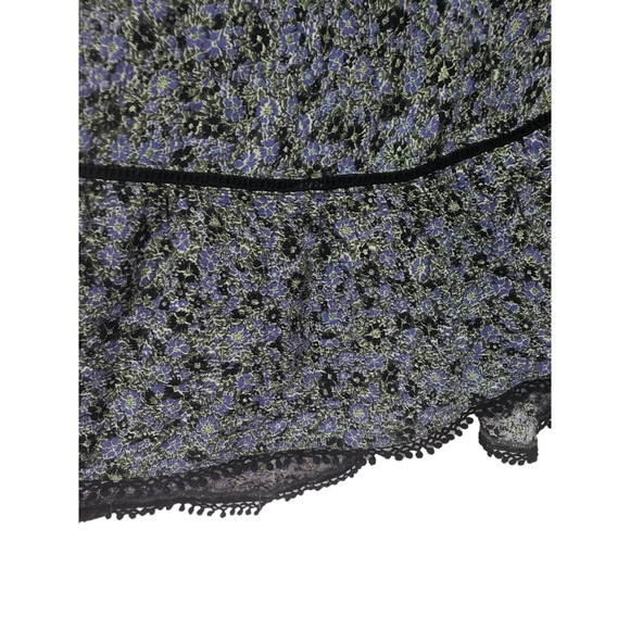 American Eagle Outfitters AEO Blue Women's Floral Mini Dress sz S Lace Shift - Picture 4 of 8